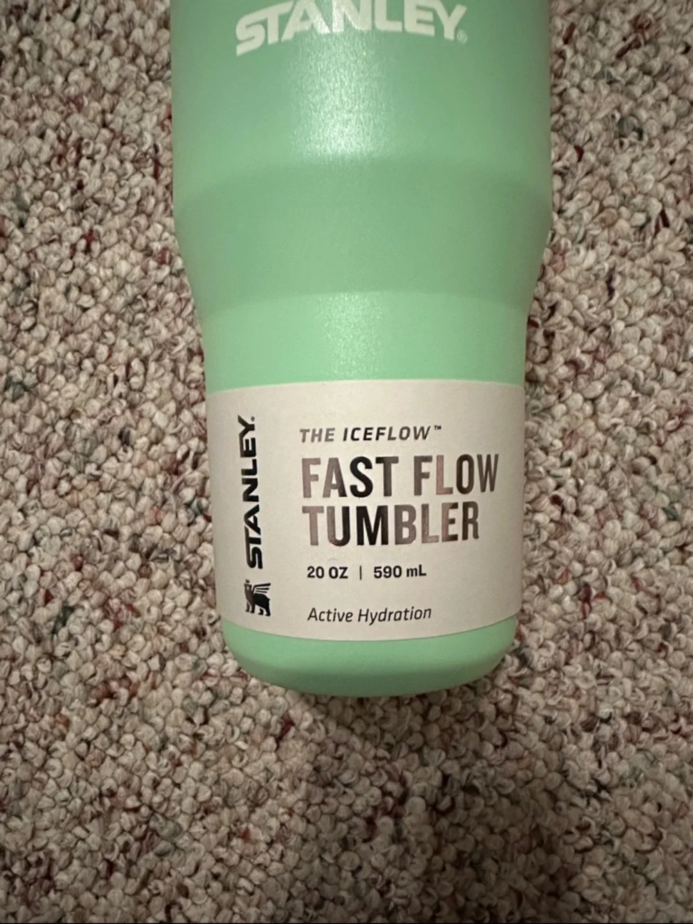 Stanley Mint Green Insulated Travel Bottle with White Logo - Picture 2 of 4